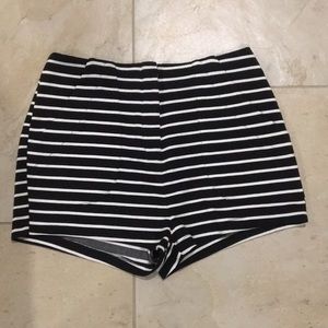 High wasted striped shorts